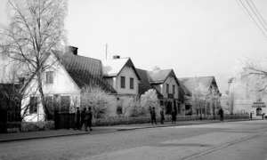 Apoteket Kronan på Storgatan, fotgraferad i augusti 1932. Foto: Axel Blomgren