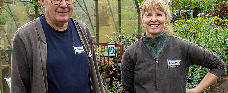 Helen och Bertil har ett brett utbud av växter till alla trädgårdar.